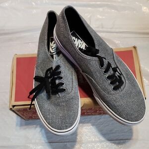 Vans Gray Sneakers with Black Laces